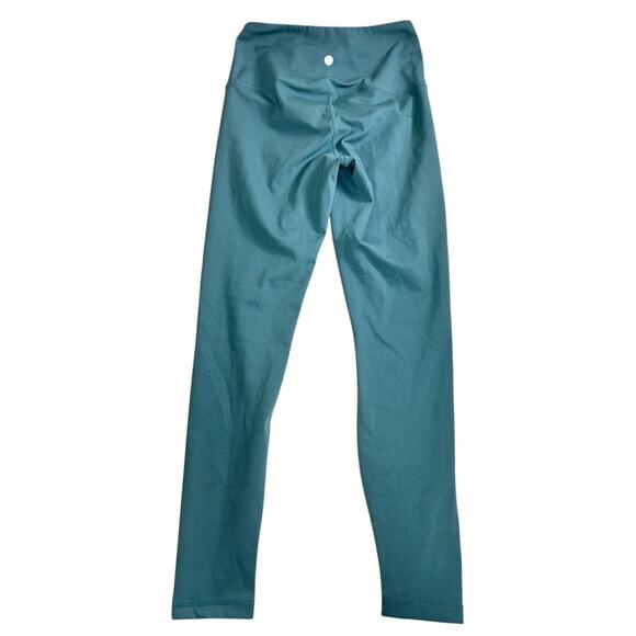 Yogalicious Lux Green Athletic Leggings Sz XS Laurel Wreath 24" Inseam Soft - Picture 6 of 8